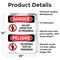 Signmission Do Not Enter Test In Progress Bilingual Danger Sign, Vinyl Decal, 10in W x 14in L, 2PK OS-2PACK-DS-D-1014-VS-1149 - alternate 5